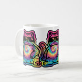 Tye-Dye Koele Kat Koffiemok (Voorkant links)