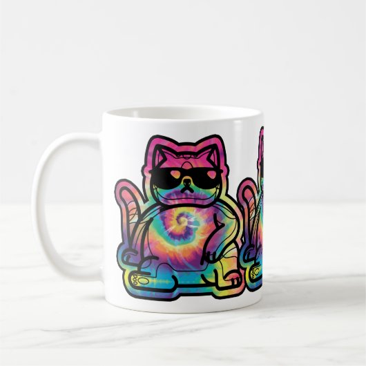 Tye-Dye Koele Kat Koffiemok (Links)