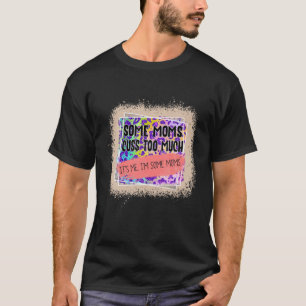 Tye Dye Leopard Ma Bleaching Happy Moederdag T-shirt