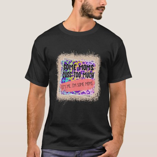 Tye Dye Leopard Ma Bleaching Happy Moederdag T-shirt (Voorkant)