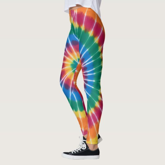 Tye-dye, levendig gekleurde, leggings (Links)