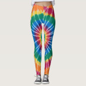 Tye-dye, levendig gekleurde, leggings (Voorkant)