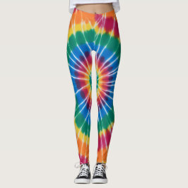 Tye-dye, levendig gekleurde, leggings