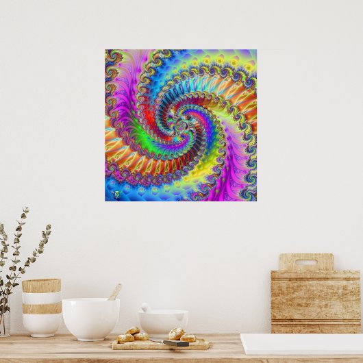 Tye Dye Lischous. Poster (Keuken)