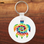 Tye-Dye Schildpad Sleutelhanger (Voorkant)