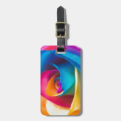 Tye Dye Single roos Bagagelabel (Voorkant verticaal)