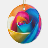 Tye Dye Single roos Keramisch Ornament (Links)