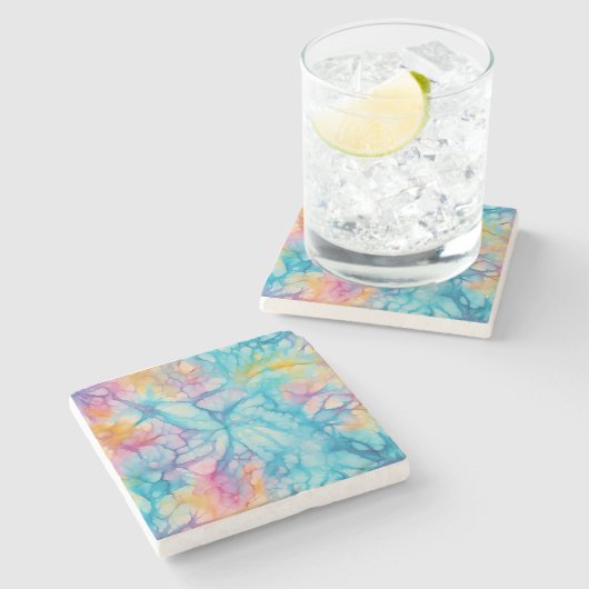 Tye-dye Stenen Onderzetter (Zijkant)