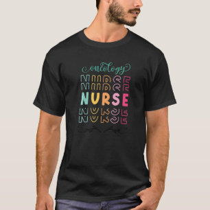 Tye-Dye-stethoscoop Oncologieverpleegkundige Dag V T-shirt