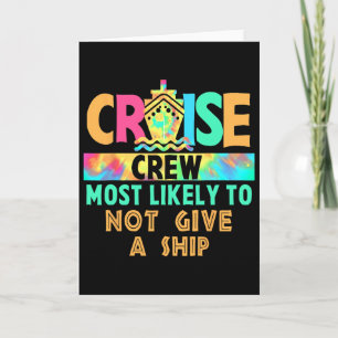 Tye-Dye Vakantie Cruise Bemanning Meest Waarschijn Kaart