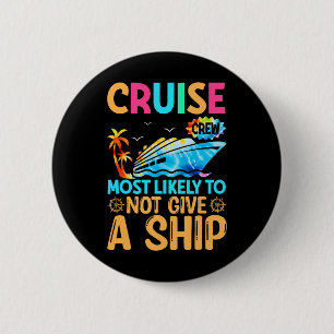 Tye-Dye Vakantie Cruise Bemanning Meest Waarschijn Ronde Button 5,7 Cm