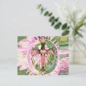 Tye kleurt regenboogkruis met hart door Amelia Car Briefkaart (Staand voorkant)