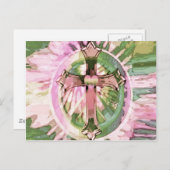 Tye kleurt regenboogkruis met hart door Amelia Car Briefkaart (Voorkant / Achterkant)