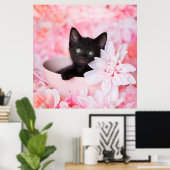 Tye Pink Floral Poster (Thuiskantoor)