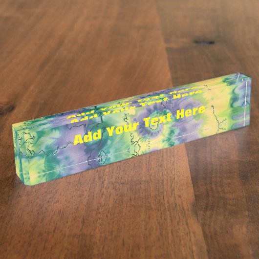 TyeDye Naambordje (Zijkant)
