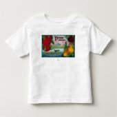 Tyee Pear Crate LabelWA, OR, en CA Kinder Shirts (Voorkant)
