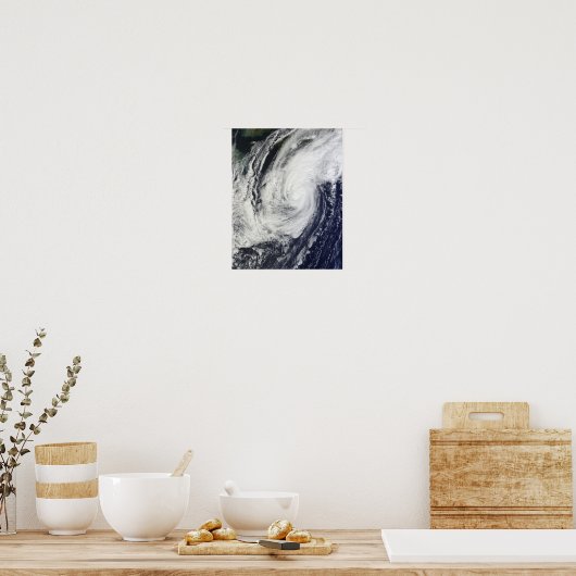 Tyfoon Chaba over de Ryukyu-eilanden, Japan Poster (Keuken)