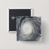 Tyfoon Choi-wan ten zuiden van Japan, Stille Oceaa Vierkante Button 5,1 Cm (Voorkant /achterkant)