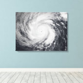 Tyfoon Faxai in de westerne Stille Oceaan Canvas Afdruk (Insitu (Houten vloer))