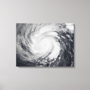 Tyfoon Faxai in de westerne Stille Oceaan Canvas Afdruk