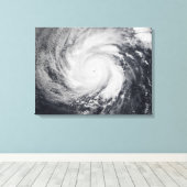 Tyfoon Faxai in de westerne Stille Oceaan Canvas Afdruk (Insitu (Houten vloer))