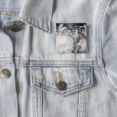 Tyfoon Fengshen over de Filipijnen Vierkante Button 5,1 Cm (In situ)