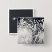 Tyfoon Fengshen over de Filipijnen Vierkante Button 5,1 Cm (Voorkant /achterkant)