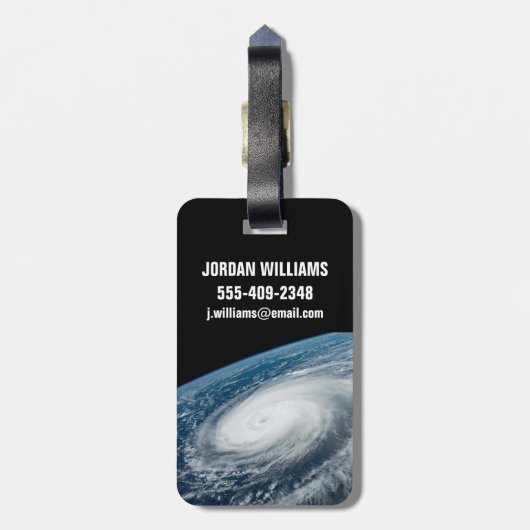 Tyfoon Hinnamnor. Bagagelabel (Achterkant verticaal)