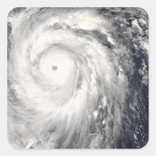 Tyfoon Jangmi van Taiwan en de Filipijnen Vierkante Sticker (Voorkant)