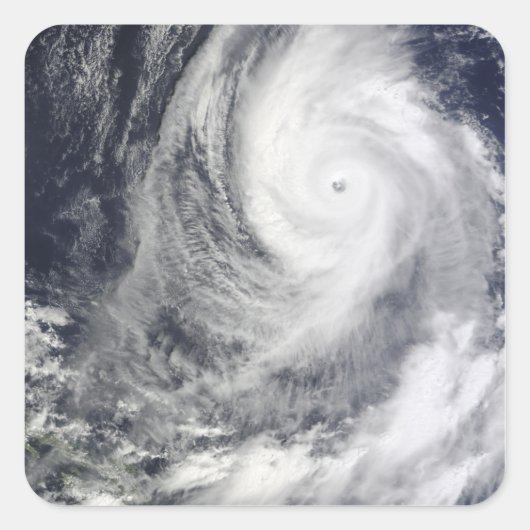 Tyfoon Lupit 2 Vierkante Sticker (Voorkant)