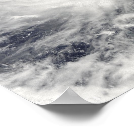 Tyfoon Lupit over de westerne Stille Oceaan Poster (Hoek)