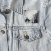 Tyfoon Melor nadert Japan Vierkante Button 5,1 Cm (In situ)