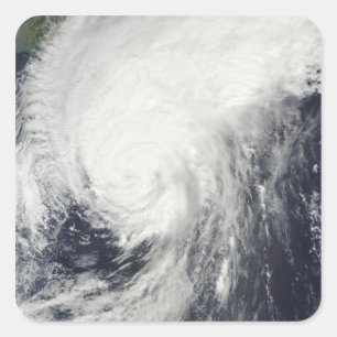 Tyfoon Melor nadert Japan Vierkante Sticker
