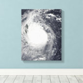 Tyfoon Mirinae richting west Canvas Afdruk (Insitu (Houten vloer))