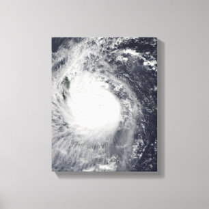 Tyfoon Mirinae richting west Canvas Afdruk