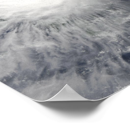 Tyfoon Mirinae richting west Poster (Hoek)