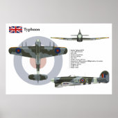 Tyfoon Mk 1B 168 Squadron Poster (Voorkant)