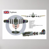Tyfoon Mk 1B 181 Squadron Poster (Voorkant)