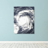 Tyfoon Nida in de Stille Oceaan Canvas Afdruk (Insitu (Houten vloer))