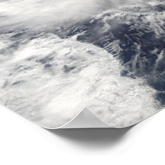 Tyfoon Nida in de Stille Oceaan Poster (Hoek)