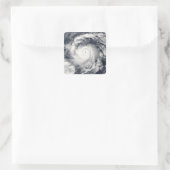 Tyfoon Nida in de Stille Oceaan Vierkante Sticker (Tas)