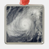 Tyfoon Nida ten zuidwesten van Iwo Jima Metalen Ornament (Voorkant)