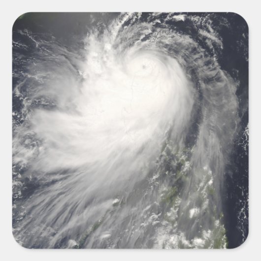 Tyfoon Nuri over de Filipijnse eilanden Vierkante Sticker (Voorkant)