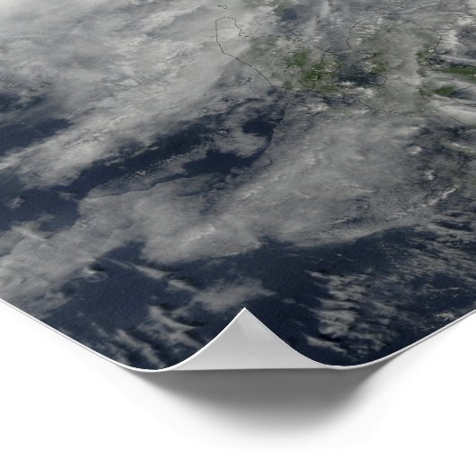 Tyfoon Parma, westwaarts Poster (Hoek)