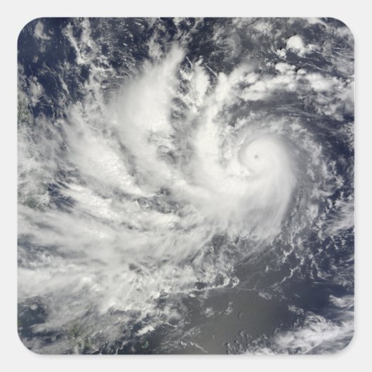 Tyfoon Parma, westwaarts Vierkante Sticker (Voorkant)