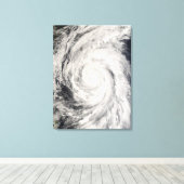 Tyfoon Rammasun op het Filipijnse Zee Canvas Afdruk (Insitu (Houten vloer))