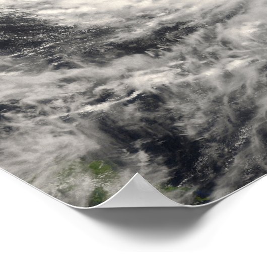 Tyfoon Rammasun op het Filipijnse Zee Poster (Hoek)