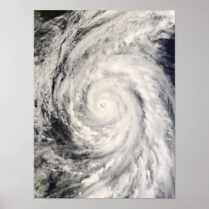 Tyfoon Rammasun op het Filipijnse Zee Poster