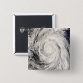 Tyfoon Rammasun op het Filipijnse Zee Vierkante Button 5,1 Cm (Voorkant /achterkant)