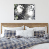 Tyfoon Saomai en Tropisch Storm Bopha Canvas Afdruk (Insitu (Slaapkamer))